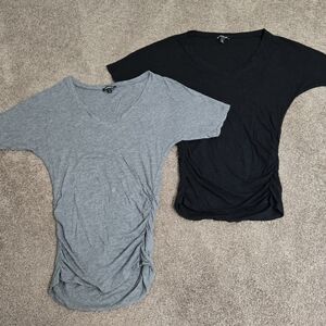 Bundle Of Two Express Gray And Black T-Shirts, XS